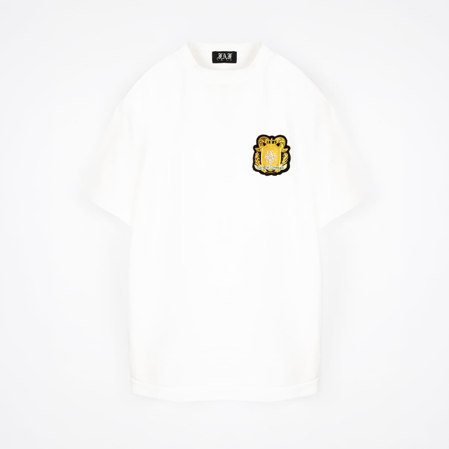Rakuten - FAKE AS FLOWERS / FAF | EMBLEM TEE (WHITE) Tシャツ カットソー ワッペン ロゴ トップス メンズ ホワイト