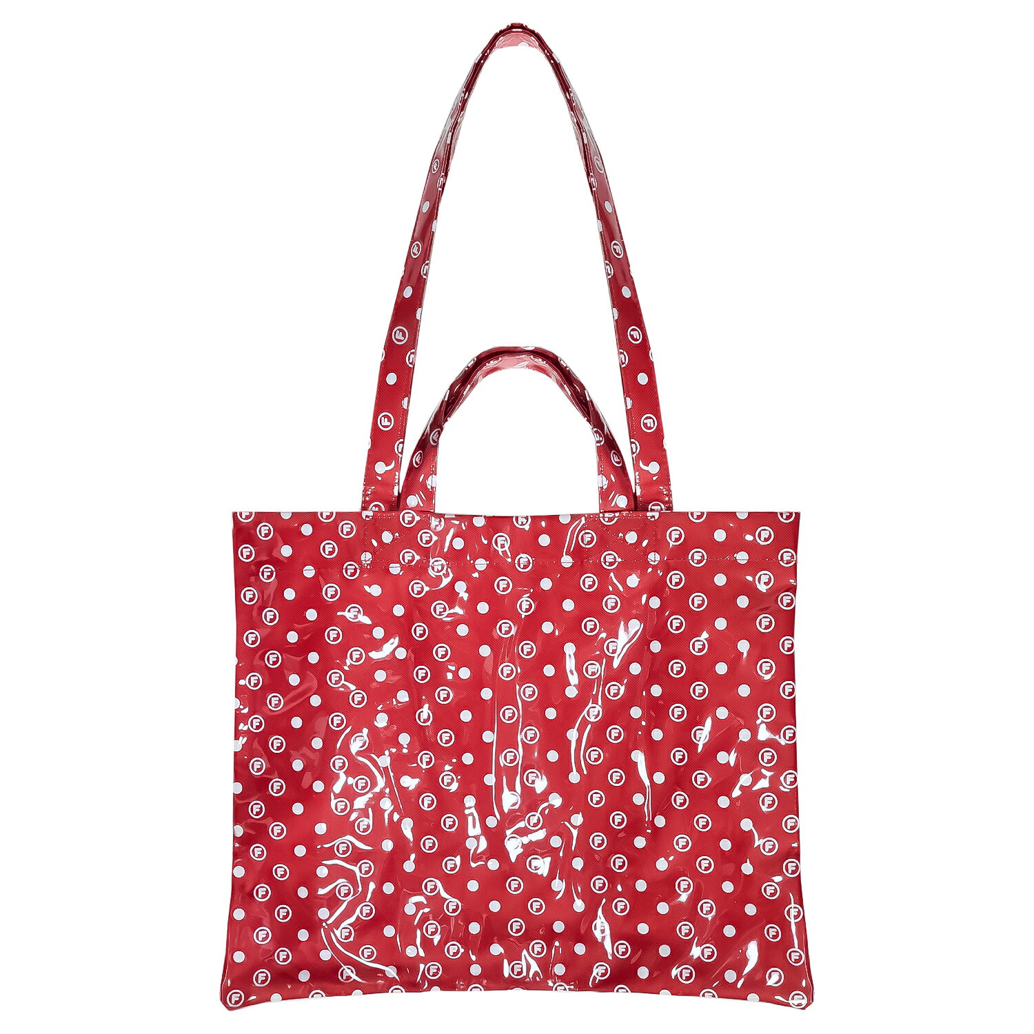 ORIGINAL FANI | PVC FAN-DANA TM TOTE BAG (RED) トートバッグ ショルダーバッグ バンダナ ペイズリー ロゴ グラフィック プリント レッド