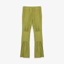 FILME FILLED | CLOWN FATIGUE PANTS (LIME GREEN) フレアパンツ タックパンツ スラックス ボトムス メンズ ライム グリーン