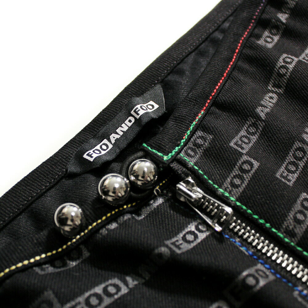 FOO AND FOO | BONER JEANS 2 (BLACK) バギーパンツ ワイドパンツ デニム ジーンズ ボトムス ブラック