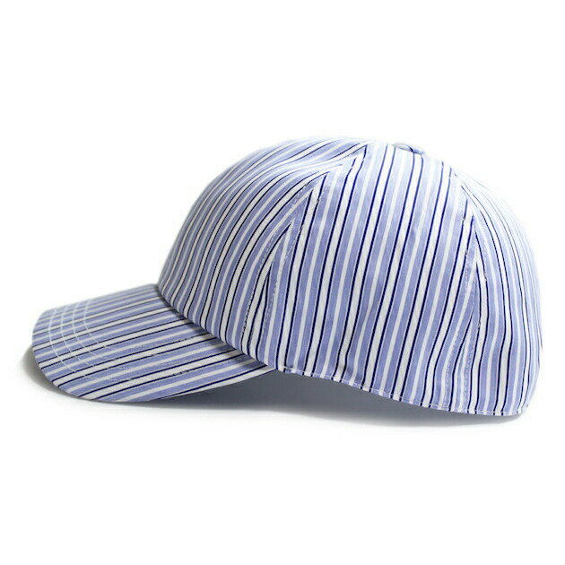 HARMONY (ハーモニー) ARNAUD CAP (DOUBLE BLUE STRIPED) [無地 6パネルキャップ プレーン メンズ レディース ユニセックス] [ブルー ストライプ]