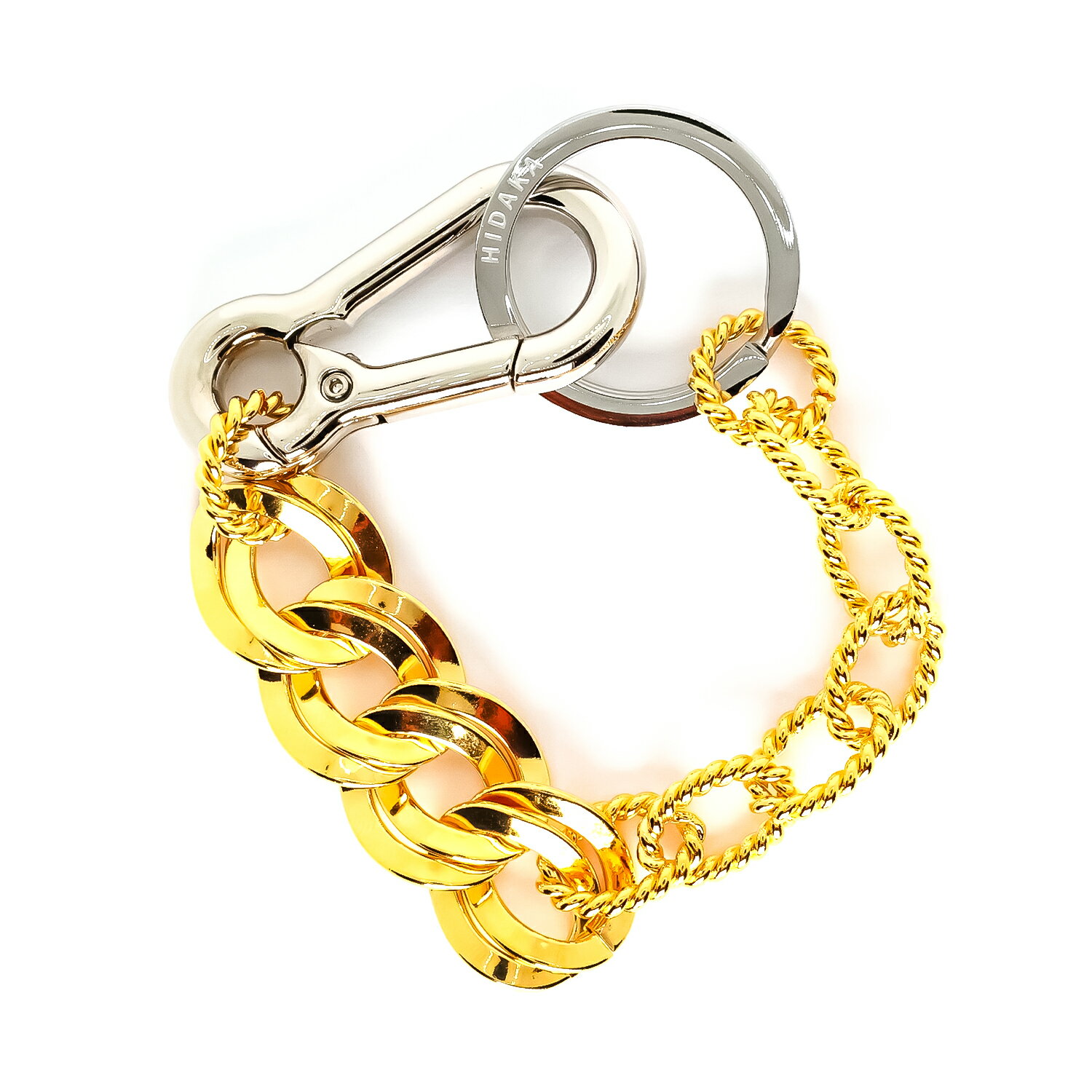 HIDAKA (ヒダカ) MULTI LINKS KEY CHAIN (GOLD) [ブレスレット キーチェーン チェーン ブランド メンズ レディース ユニセックス] [ゴールド シルバー]