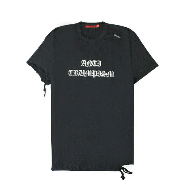 最大90 OFF SALE HOMME BOY (オム ボーイ) TEE. 25B ‘ANTI-TRUMPISM’ DISTRESSED (BLACK) Tシャツ カットソー ロゴ ダメージ ヴィンテージ メンズ レディース ユニセックス ブラック