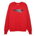 ICE & TECHNO | TECH HAWK CREWNECK (RED) スウェットシャツ トレーナー クルーネック ロゴ グラフィック プリント トップ...