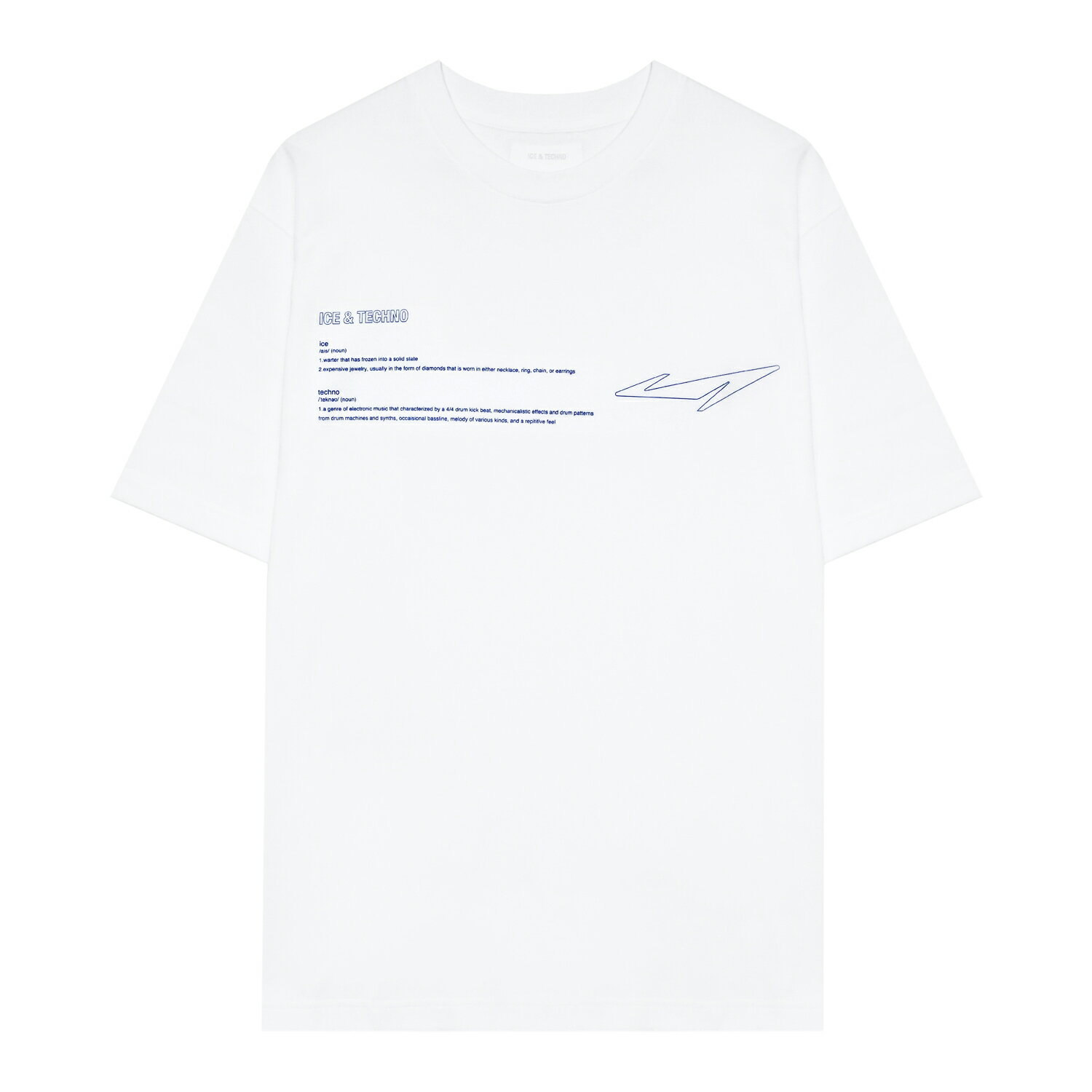 ICE & TECHNO | DICTIONARY TEE (WHITE) Tシャツ カットソー ロゴ グラフィック プリント トップス ホワイト