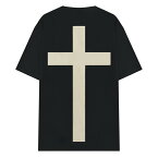 JALIL PERAZA (ジャリル ペレザ) CROSS TEE (BLACK) [十字架 JAY-Z KANYE WEST VIRGIL ABLOH Tシャツ カットソー クロス ヒップホップ ラップ ジェイジー カニエウエスト ヴァージルアブロー メンズ レディース ユニセックス] [ブラック]