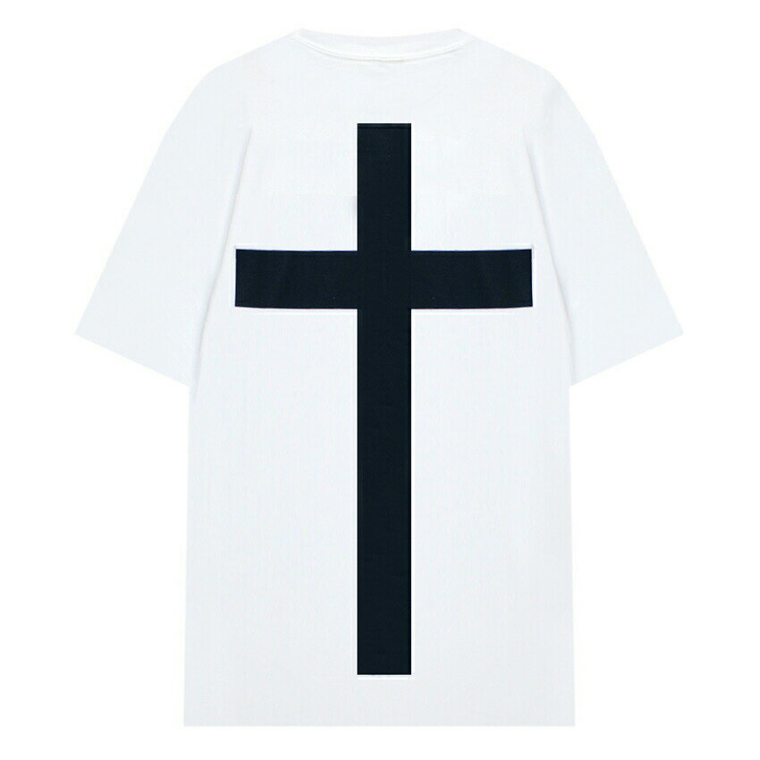 JALIL PERAZA (ジャリル ペレザ) CROSS TEE (WHITE) 十字架 JAY-Z KANYE WEST VIRGIL ABLOH Tシャツ カットソー クロス ヒップホップ ラップ ジェイジー カニエウエスト ヴァージルアブロー メンズ レディース ユニセックス ホワイト