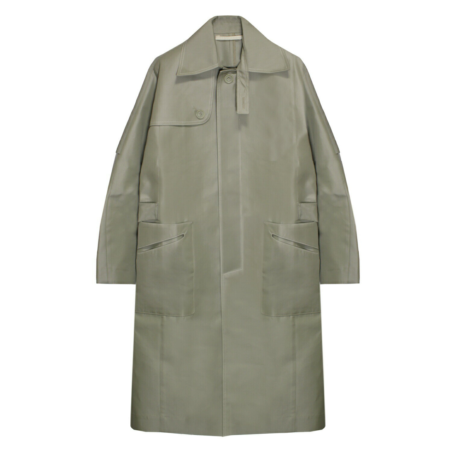 楽天UNEEK BASEMNT[最大90％OFF SALE] NASHE HALLIE （ナシェ） COAT WITH BELT （LIGHT GREEN） [ステンカラーコート トレンチコート アウター モード ブランド メンズ レディース ユニセックス] [ライト グリーン/ベージュ]