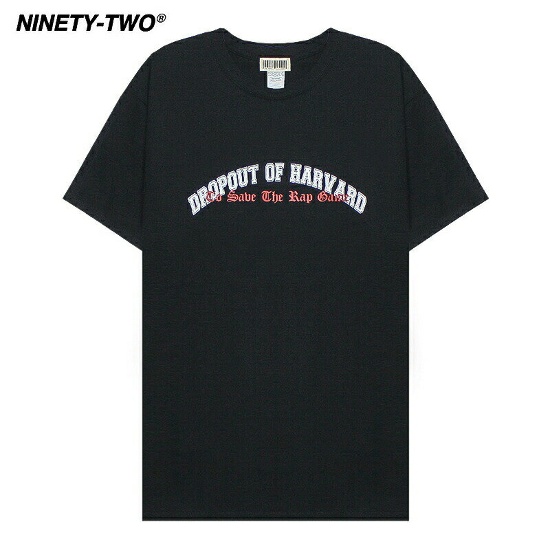 NINETY-TWO (ナインティ ツー) COLLAGE DROPOUT TEE (BLACK) [Tシャツ カットソー トップス ブランド ロゴ ストリート スポーツ スケート メンズ ユニセックス 半袖 LIL PUMP] [ブラック]