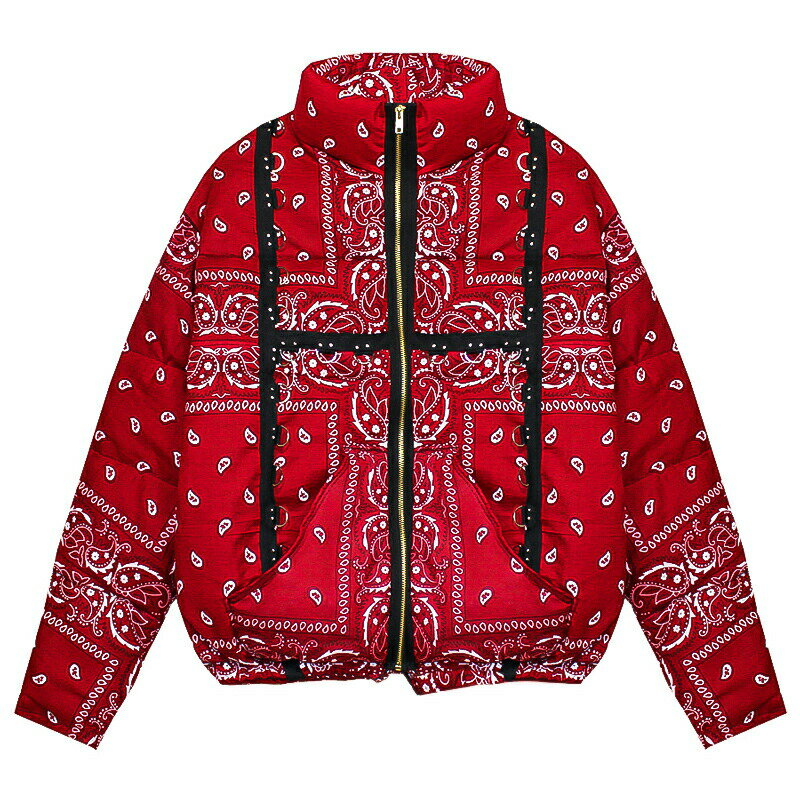 NOTHING PERSONAL (ʥå ѡʥ) PAISLEY PUFFER JACKET (RED) [ѥåե㥱å 󥸥㥱å   С Х ڥ꡼ ֥  ǥ ˥å] [å]