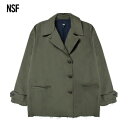 NSF CLOTHING | MAC TWILL DYED PEACOAT (OLIVE) ピーコート ミリタリーコート ダメージ加工 アウター メンズ オリーブ グリーン(4)