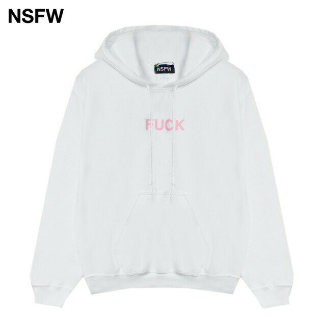 NSFW (̥ե֥塼) FUCK HOODED SWEATSHIRT (PINK/WHITE) [ץ륪Сաǥ ѡ å  ֥  ǥ ˥å] [ۥ磻]