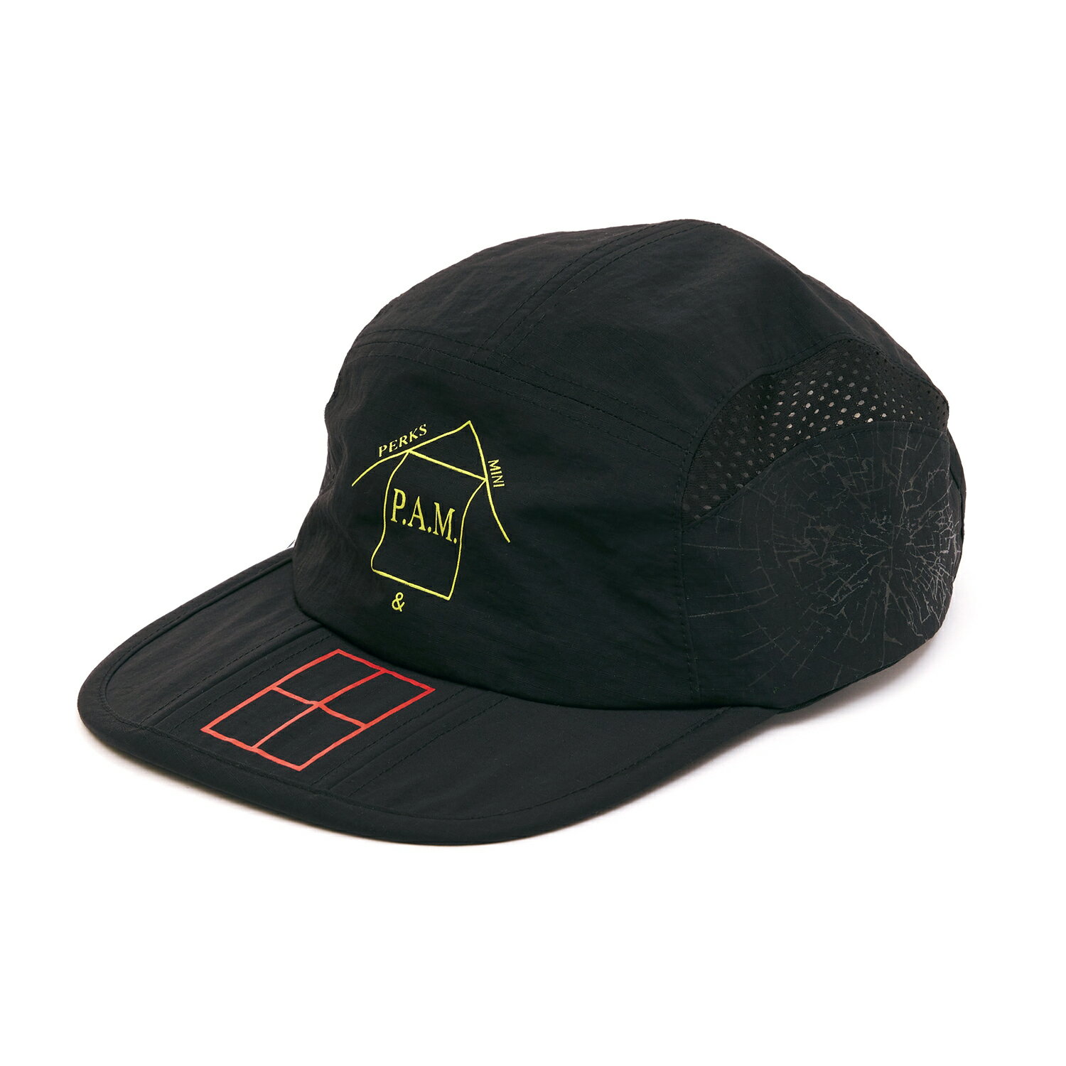 P.A.M. / PERKS AND MINI (パム / パークス アンド ミニ) SECURITY FOLDABLE CAP (BLACK) PAM ナイロンキャップ 折りたたみ 帽子 ロゴ ブランド メンズ レディース ユニセックス ブラック