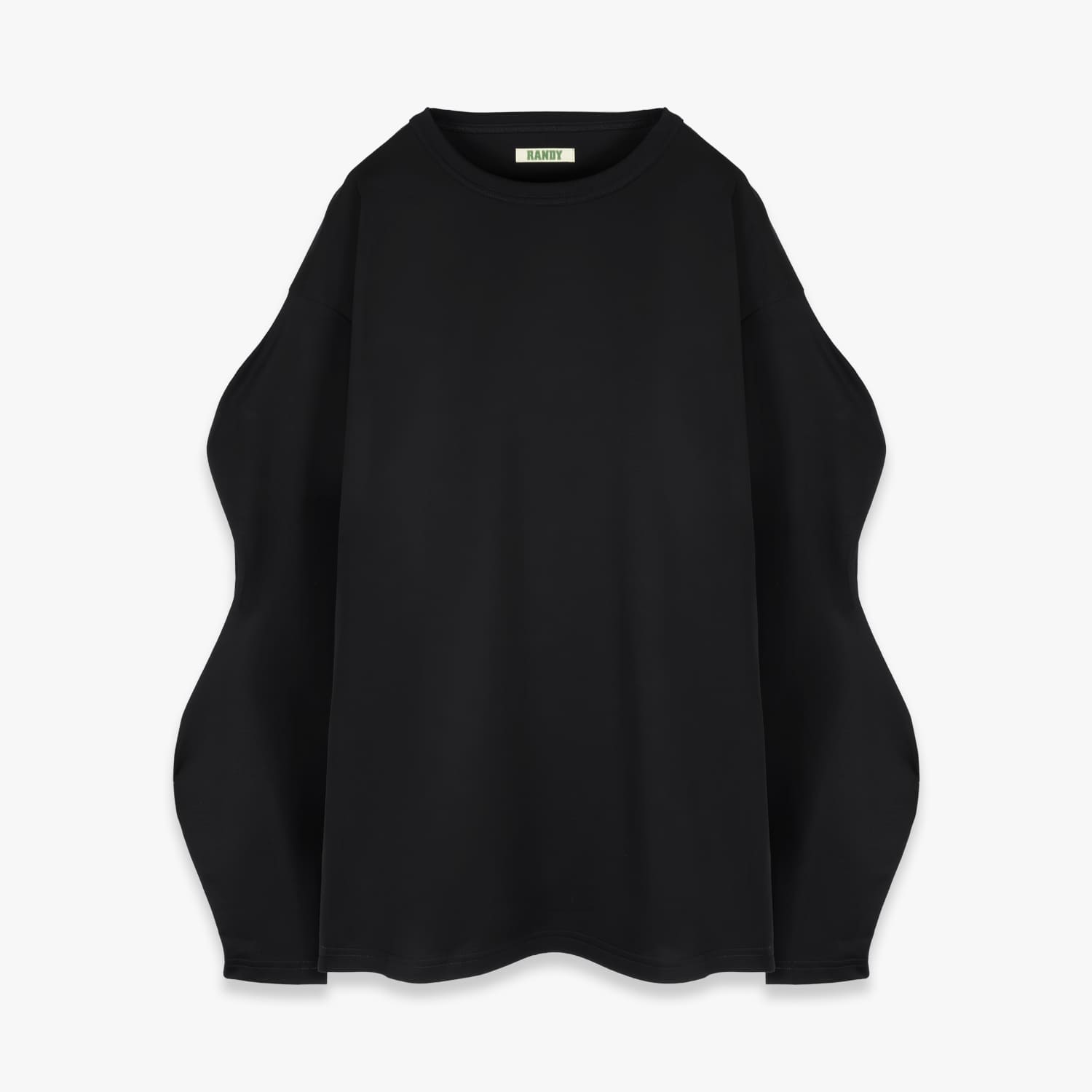Rakuten - RANDY | MUSCLE BODY (BLACK) 長袖 ロングスリーブ Tシャツ カットソー 変形シルエット トップス メンズ ブラック