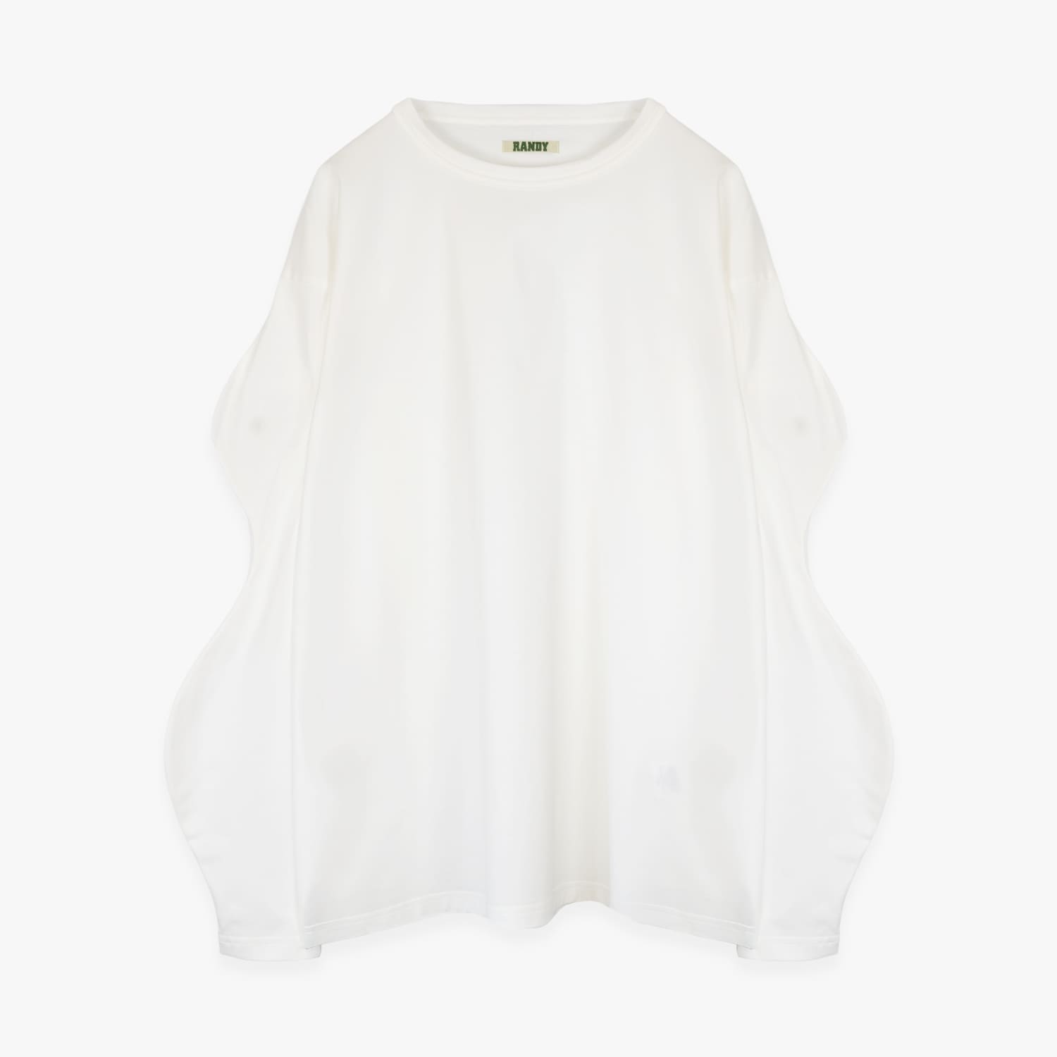 Rakuten - RANDY | MUSCLE BODY (WHITE) 長袖 ロングスリーブ Tシャツ カットソー 変形シルエット トップス メンズ ホワイト