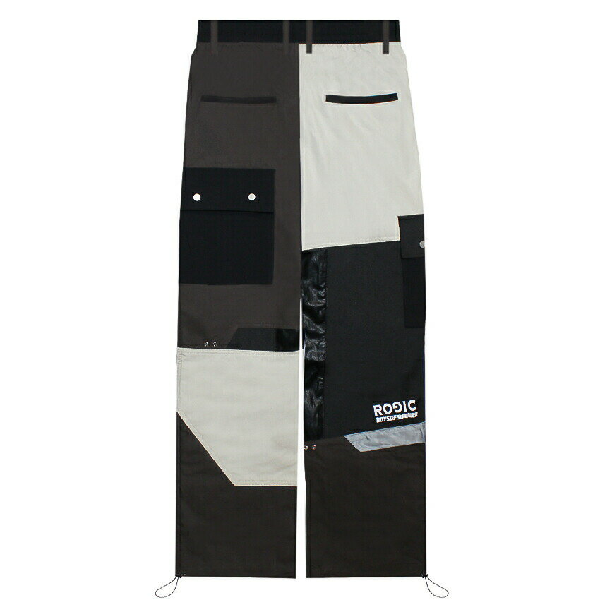 ROGIC × BOYS OF SUMMER | NYLON CARGO PANTS (BLACK/WHITE) カーゴパンツ ミリタリーパンツ カモフラージュ ロゴ ボトムス メンズ ブラック ホワイト