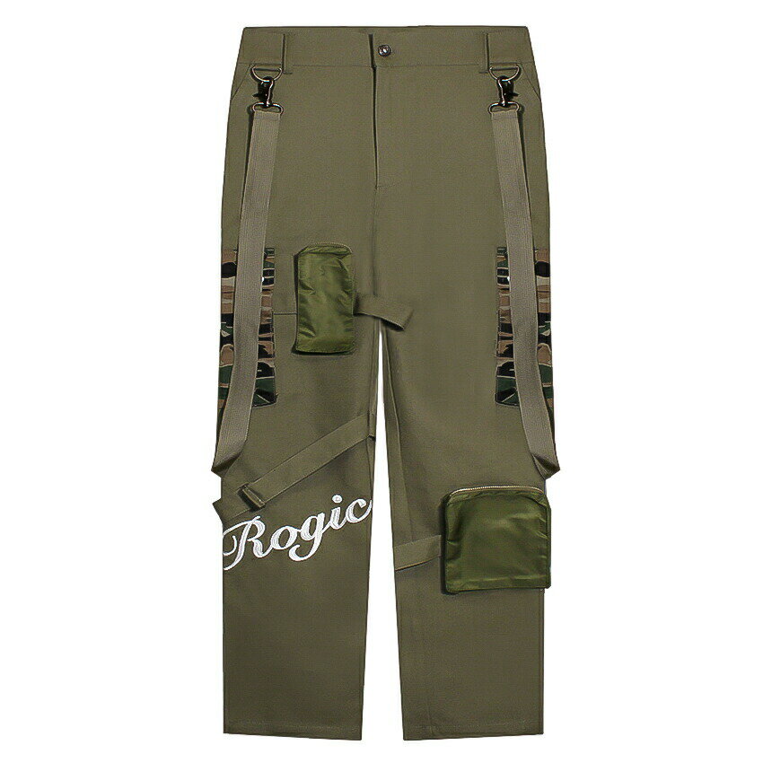 楽天UNEEK BASEMNT[最大90％OFF SALE] ROGIC （ロジック） MILITARY CARGO BONDAGE PANTS （KHAKI） [カーゴパンツ ボンテージパンツ ミリタリーパンツ ブランド メンズ レディース ユニセックス] [カーキ グリーン]