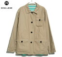 最大90 OFF SALE SOULLAND (ソウルランド) STEWART REVERSIBLE JACKET (GREEN) ワークジャケット アウター リバーシブル ブランド メンズ レディース ユニセックス グリーン/ボーダー