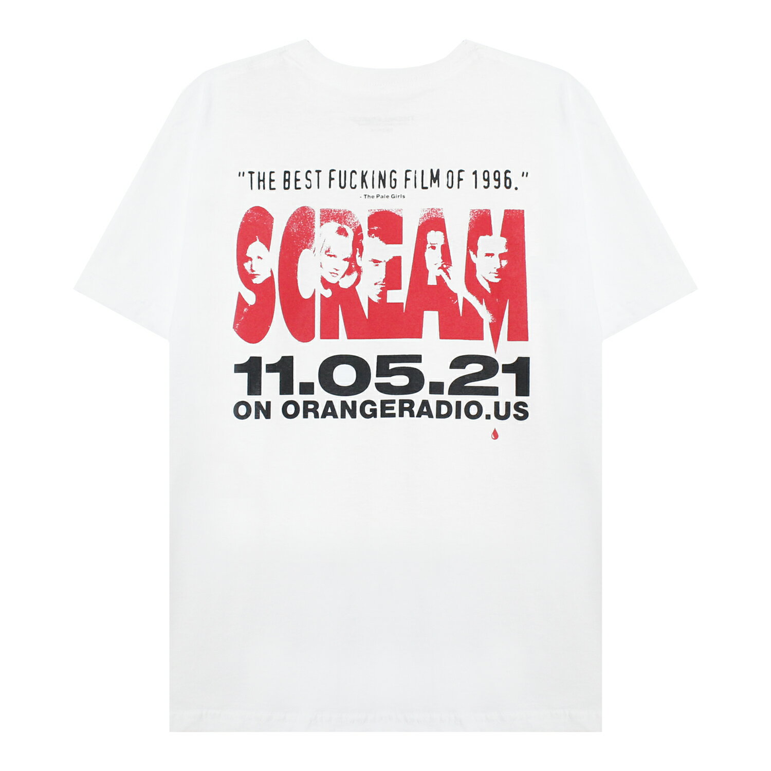 THE PALE GIRLS (ペール ガールズ) SCREAM T-SHIRT (WHITE) [Tシャツ カットソー 映画 スクリーム シネマ ロゴ グラフィック ブランド メンズ レディース ユニセックス] [ホワイト]