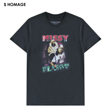 [50%OFFセール] VXID (ブイエックスアイディ) MISSY ELLIOTT TEE (BLACK) [Tシャツ カットソー トップス ブランド バンド ツアー ラップ ヒップホップ ストリート スポーツ スケート メンズ ユニセックス 半袖 WORK IT] [ブラック]