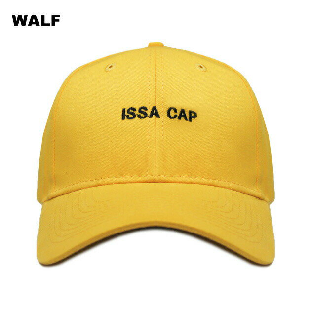 WALF (ウルフ) ISSA CAP (YELLOW) [21サヴェージ 6パネルキャップ アーティスト ヒップホップ ラップ メンズ レディース ユニセックス] [イエロー]