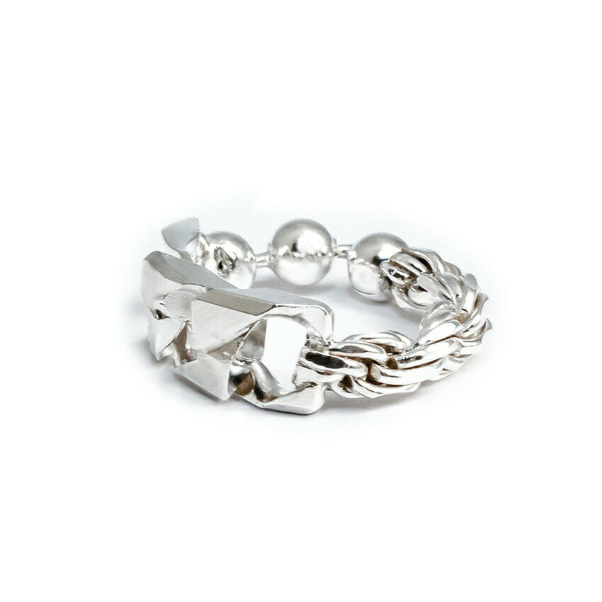 WWW.WILLSHOTT (ウィルショット) 3 LINK FUSED RING (SILVER) [指輪 リング シルバーリング デザインリング スターリングシルバー ブラ..