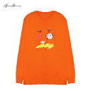 リー ペアTシャツ [最大90%OFF SALE] BRIU HOMME (ブリウ オム) DEFINITION LONGSLEEVE (ORANGE) [ロングスリーブ Tシャツ ロンT ロゴ ブランド メンズ レディース ユニセックス] [オレンジ]