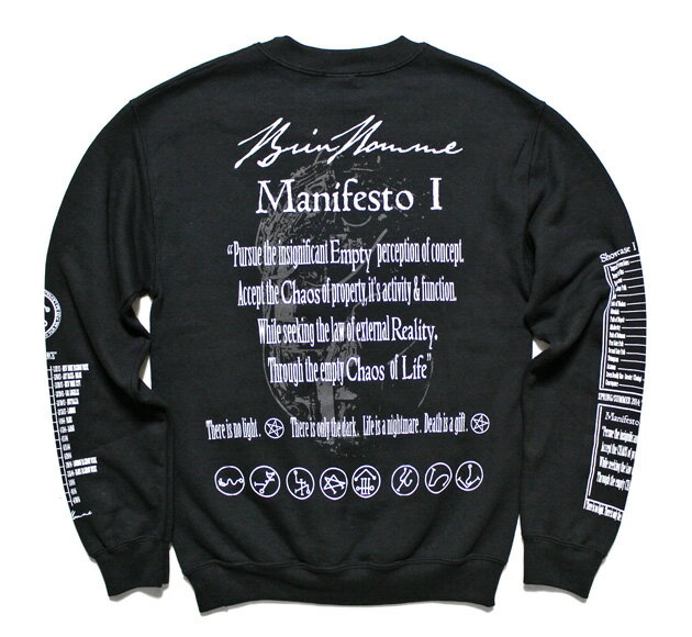 BRIU HOMME | DILUTED VOID SWEATSHIRT (BLACK) スウェットシャツ トレーナー クルーネック ロゴ グラフィック プリント トップス メンズ ブラック