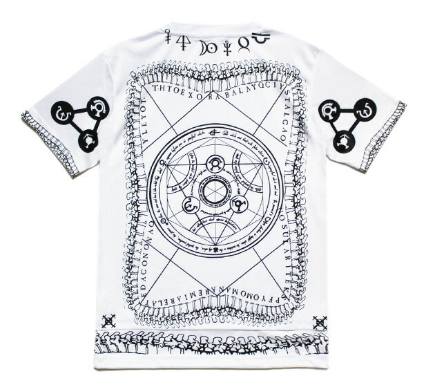 BRIU HOMME (ブリウ オム) SAGES OF THE SEVEN GATES CUT & SEWN (WHITE) [Tシャツ カットソー レイヤード ゴシック パンク ロック ストリート 五芒星 メンズ ユニセックス] [ホワイト]