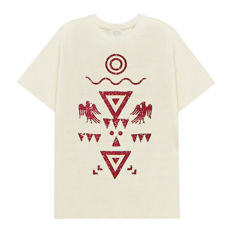 楽天UNEEK BASEMNT[最大90％OFF SALE] PREP JERKS （プレップ ジャークス） THE NATIVES T-SHIRT （CREME） [幾何学柄 Tシャツ カットソー ネイティブ ナバホ メンズ レディース ユニセックス] [クリーム]