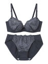 【WEB限定】ブラ&ショーツセット une nana cool ウンナナクール インナー・ルームウェア ブラ&ショーツセット ピンク ネイビー グリーン[Rak...