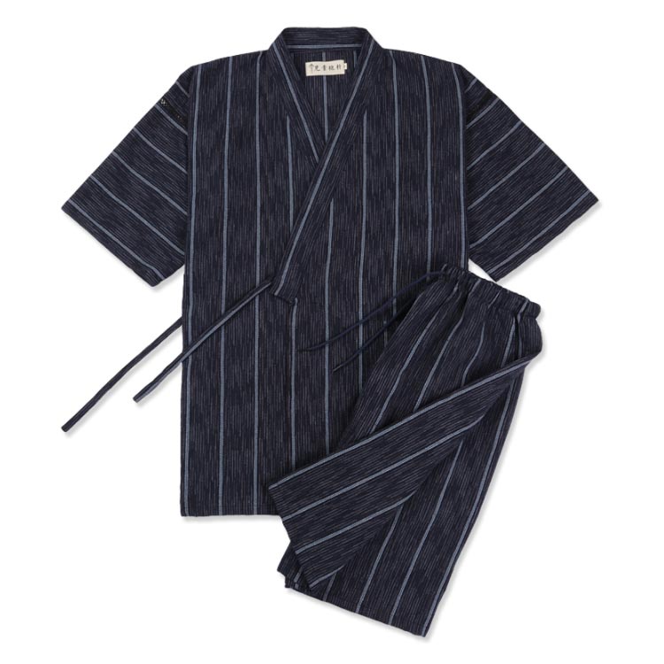 父の日 甚平 メンズ じんべい ルームウエア 部屋着 パジャマ 上下セット パジャマ 寝巻 おしゃれ セット 和柄 綿 コットン 半袖 ハーフパンツ 短パン ショートパンツ 祭り 大きいサイズ ギフト プレゼント ストライプ柄 送料無料