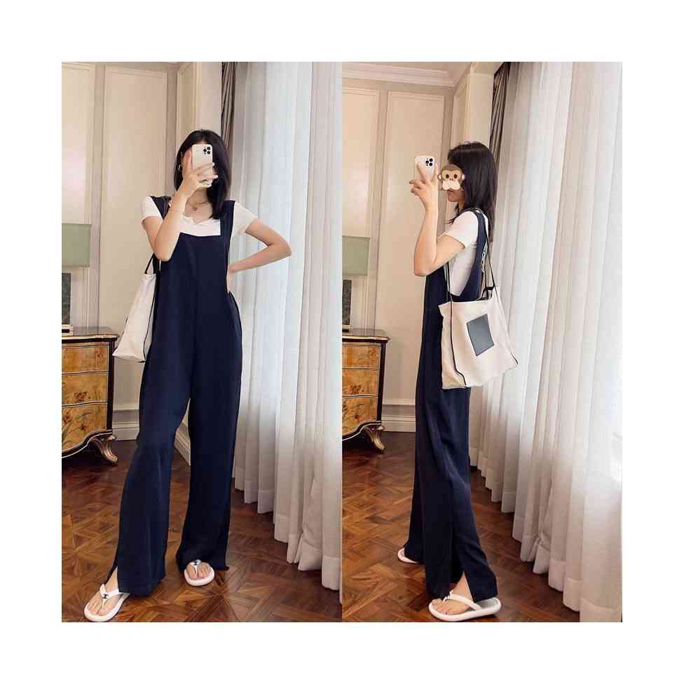 送料無料 オールインワン レディース サロペット パンツハイウエスト ノースリーブ レディースファッション カジュアル 無地 20代 30代 40代