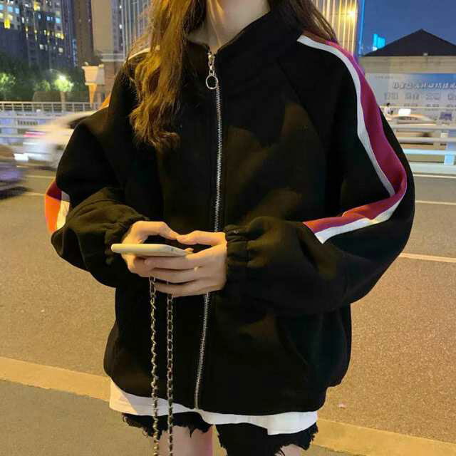 ジップパーカー レディース スウェット カーディガン カジュアル おしゃれ 大きいサイズ 学生 春 秋 ジャケット トレーナー 長袖 羽織り トップス ライトアウター ゆったり 大人 体型カバー シンプル 無地 シンプル 送料無料 ギフト プレゼント 3