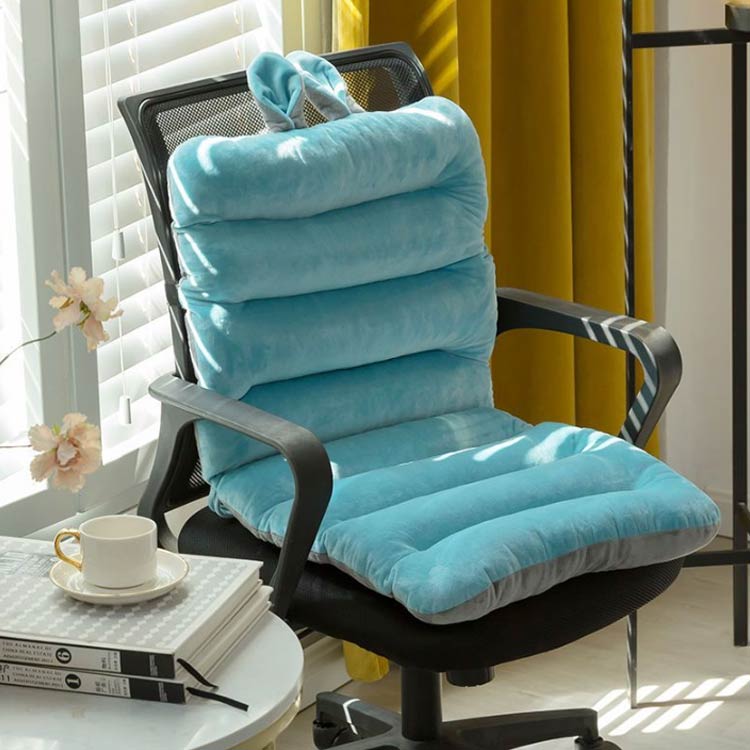 背もたれ 椅子 クッション 背もたれクッション クッションチェア 椅子用 腰クッション もこもこ 北欧 テレワーク 2サイズ リモート オフィス 暖かい ソファー 秋 冬 チェアクッション 折りたたみ 車椅子 暖かい ズレ防止 無地 シンプル プレゼント ギフト 送料無料