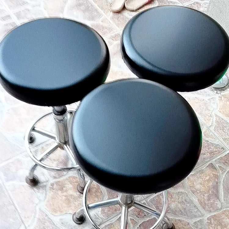 椅子カバー 座面のみ PU 丸椅子 カバー スツールカバー チェアーカバー 伸びる 2枚セット フィット レザー 撥水 サロン向け お店 整骨院 ラーメン店 診察椅子 bar 飲食店 4サイズ シンプル お手入れ簡単 座面用 ズレにくい 回転椅子 ブラック 黒 シンプル 送料無料