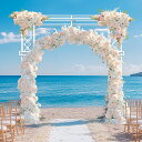 【在庫一掃!】UNHO フラワーアーチ 結婚式 ガーデンアーチ バラアーチ ローズアーチ パーゴラ 屋外 アイアン 鉄製 大型 ガーデニングアーチ 藤棚キット 庭 バラ支柱 門 園芸用品 支柱アーチ ガーデンゲート