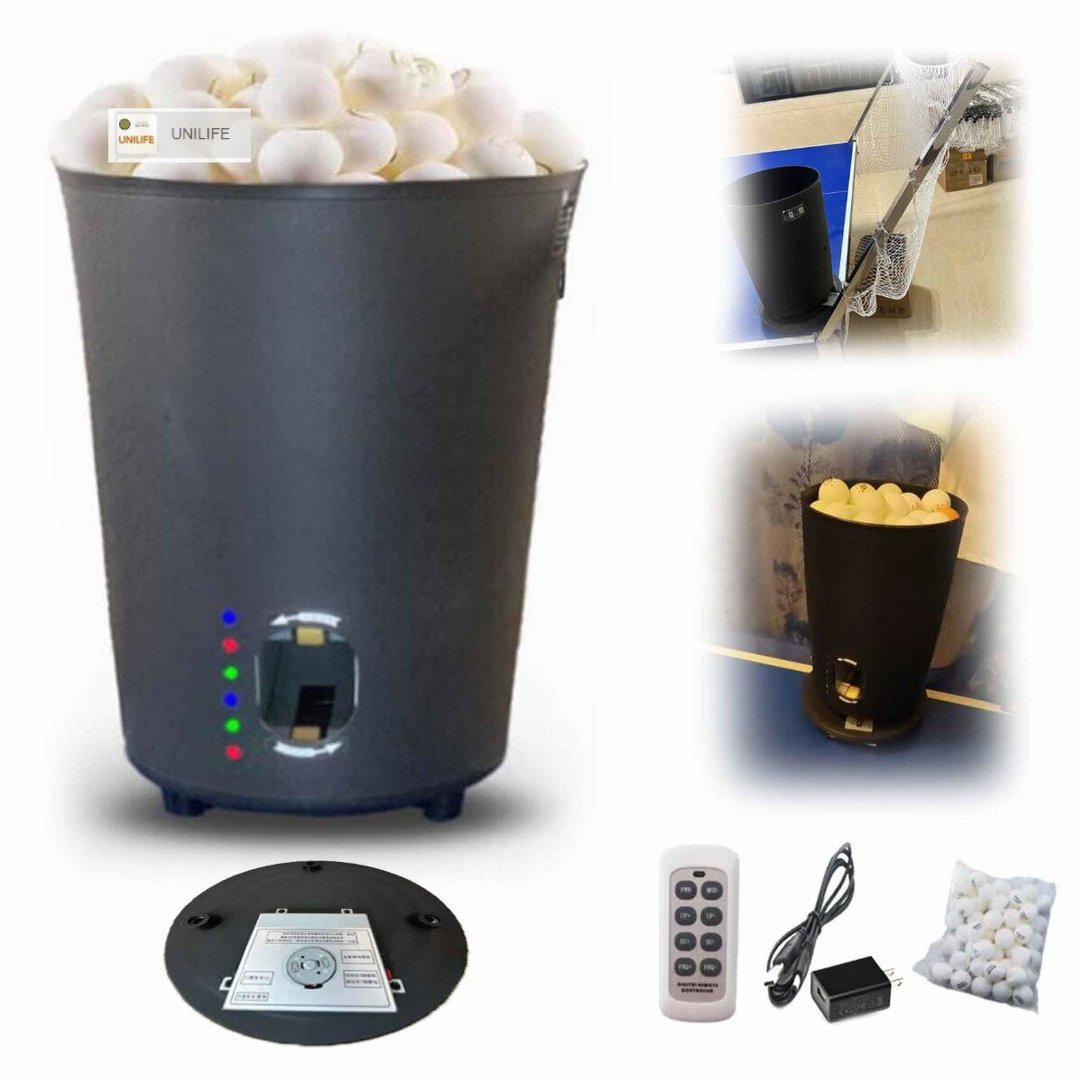 卓球マシン 自動球出し機 卓球練習機 リモートコントロール機能 ボールの発射速度調整