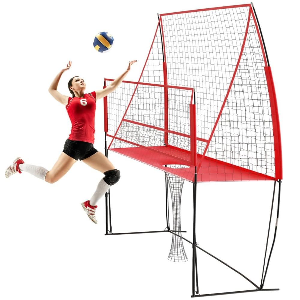 バレーボール練習ネット、高さ調節可能なポータブルバレーボール練習ネットは、屋内でも屋外でも使用可..