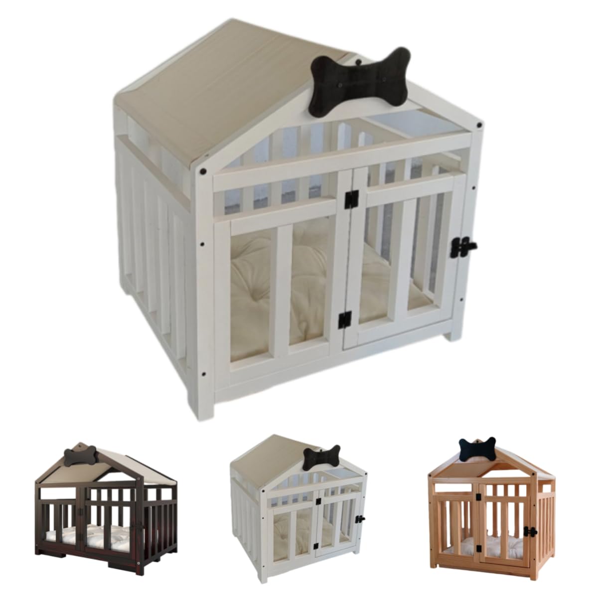 犬 ケージ ペット 木製 犬 犬サークル 大中型犬用 サークル 室内 犬 ウッディサークル インテリア調犬 毛布付き 頑丈 オシャレ