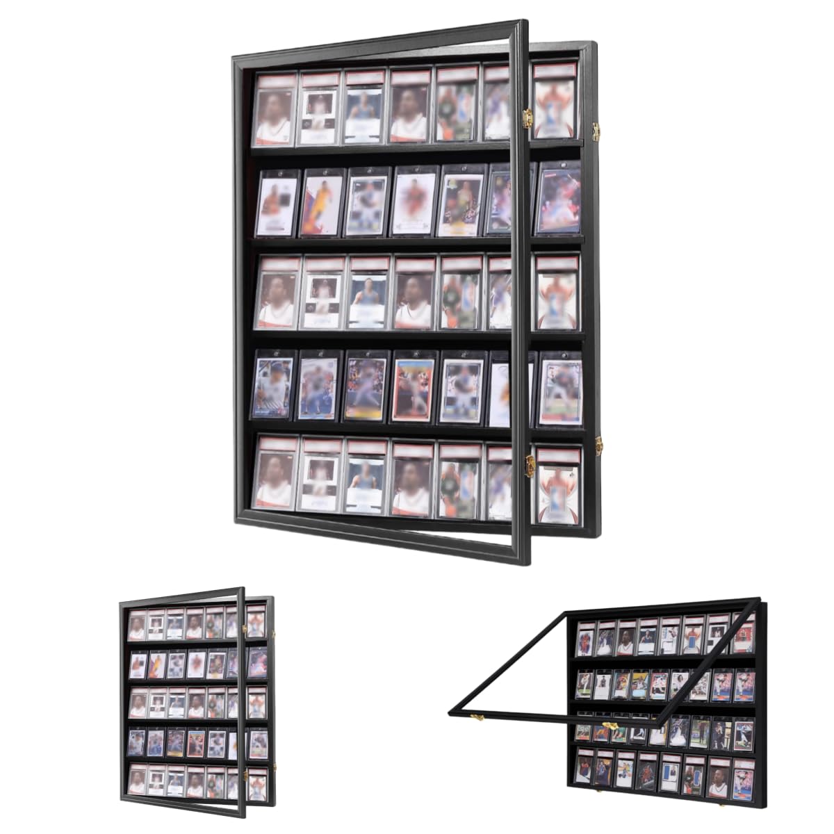 トレカ ディスプレイケース トレーディングカード 鍵付き UVカット ディスプレイ 飾る 大容量 ボックス..