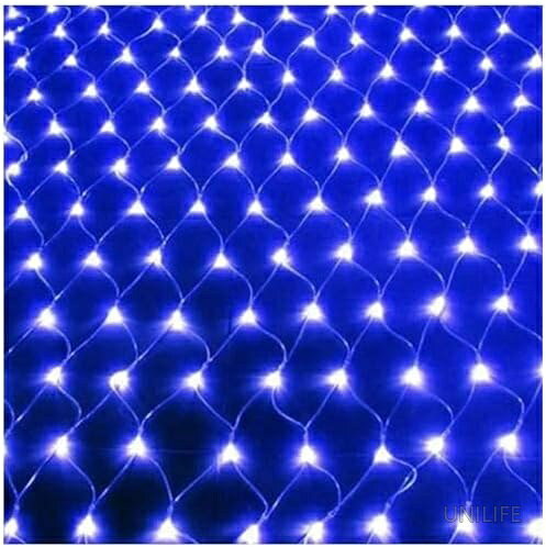 【送料無料】LED イルミネーション ネットライト 3m×2m 204球 屋外防水 クリスマス 飾り パーティー 誕生日 高輝度 省電力 5色から選べる ブルー 華やか 演出 家庭 店舗 イベント装飾