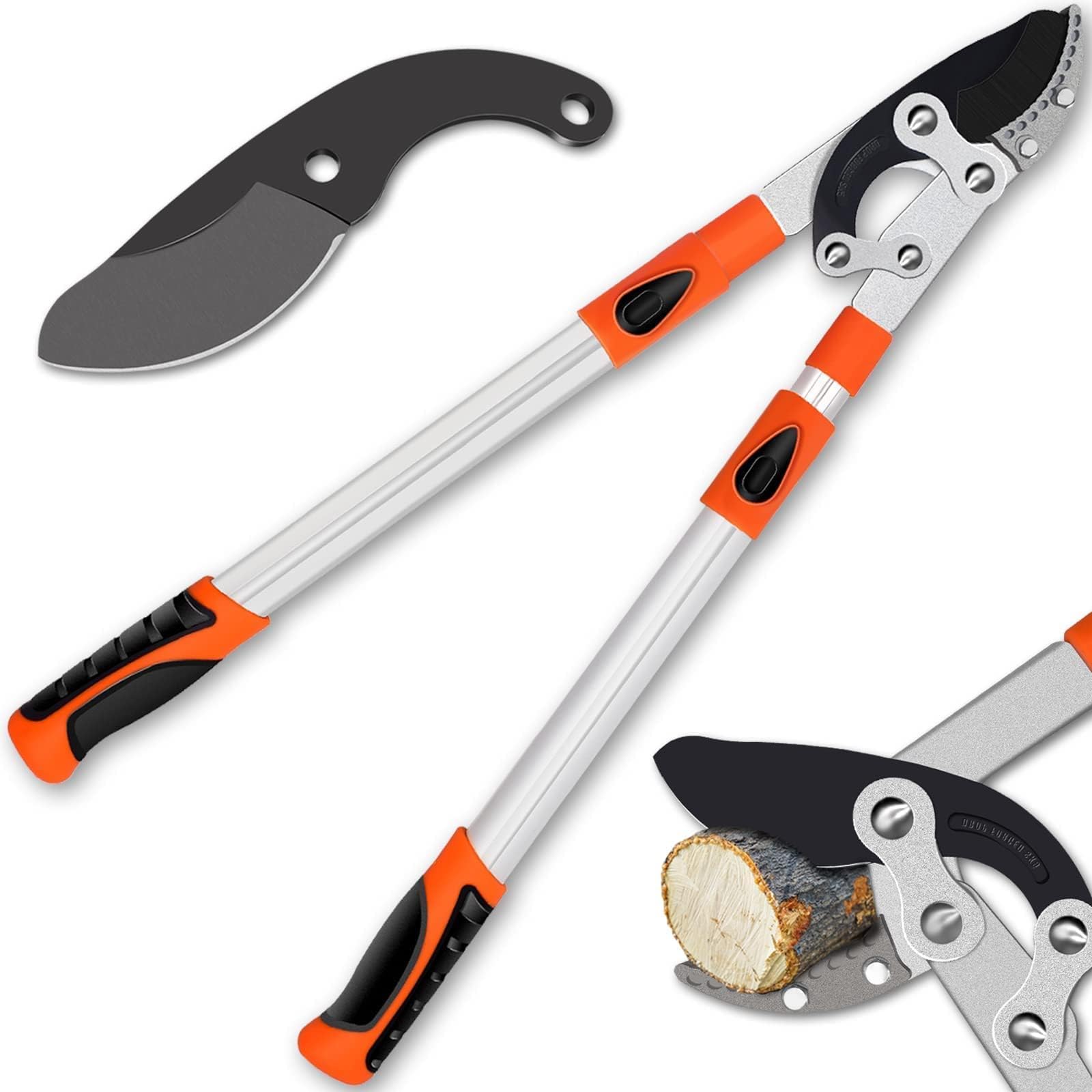 枝切りばさみ えだきりばさみ 伸縮型 六段階伸縮 強力型 1枚替刃付き 剪定バサミ 高枝切りバサミ 趣味..