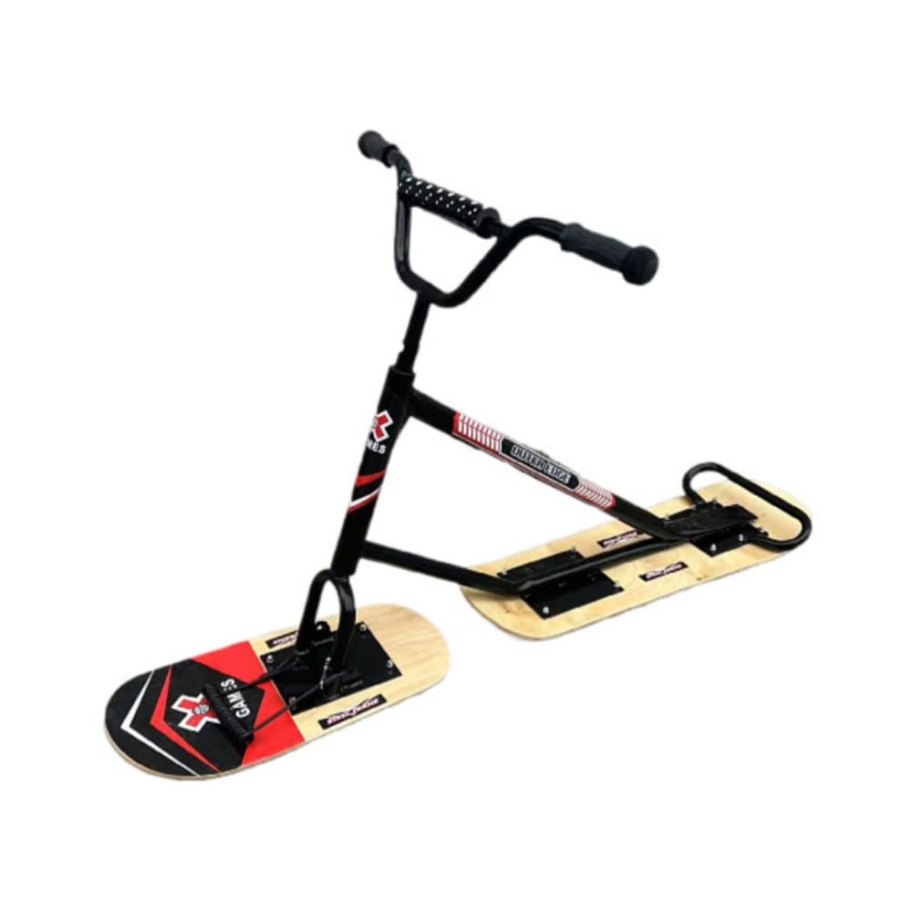 大人とティーン向けの360°回転スキースノースクーター、安定性を高めるデュアルスキーデザイン、初心者..