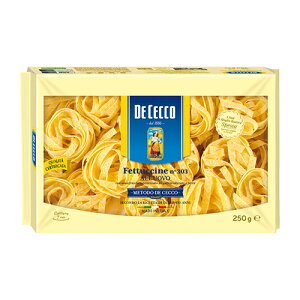 ディ・チェコ No.303フェットゥチーネ ゆで時間7分前後 250g イタリア産 卵パスタ Fettuccine n°303 all’uovo DeCecco ディチェコ