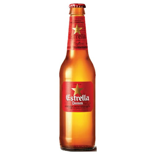 伝統と革新から生まれる、情熱の国の民に愛される一番星ビール「エストレージャ ダム/ESTRELLA DAMM ビン・瓶 スペイン ビール 330ml 4.6%」 バルセロナにあるダム社のスタンダード品でスペイン国内では最も有名なビールのひとつです。クリーミーな泡立ちで、爽快感のある喉越しが特徴のピルスナータイプ。「エストレージャ」とはスペイン語で「星」の意。【ダム】情熱の国スペインのカタルーニャ地方。多くの観光客が訪れる州都バルセロナに本拠地を置くブルワリーがダム社。FCバルセロナ公式ビール“エストレージャ・ダム”を看板ビールとして、プレミアムビール“ボル・ダム”、そしてコンセプトビール“イネディット”を造る。1876年の創業より代々受け継がれてきた技と最新の設備を駆使して生み出されるビールは、地元バルセロナの人々はもちろん、世界中で広く愛されています。