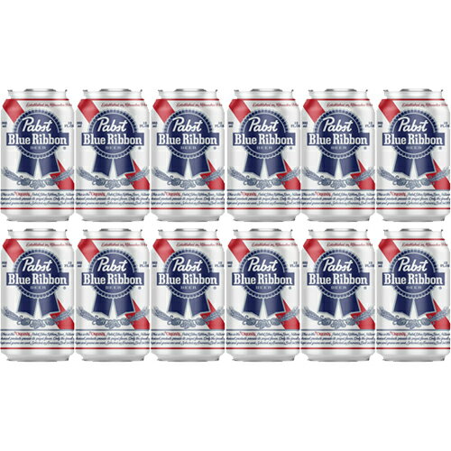 パブストブルーリボン/Pabst Blue Ribbon 12本セット 1箱 業務用 飲食店 缶 アメリカ ラガータイプ ビール 355ml 5.0% ビールセット 送料無料※九州・北海道・沖縄一部離島は追加送料あり