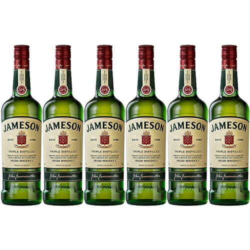 【正規品】ジェムソン/JAMESON ビン・瓶 アイルランド 700ml 40.0% アイリッシュウイスキー ハイボールにおすすめ 6本セット 1箱 業務用 飲食店におすすめ プロ向け 送料無料※別途送料北海道・九州330円、沖縄770円※