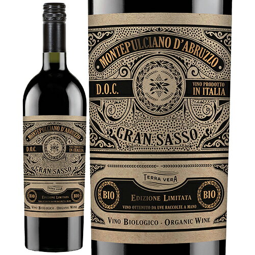 モンテプルチアーノ・ダブルッツォ　オーガニックグラン・サッソ 赤 750ml　Montepulciano d'Abruzzo Organicイタリア アブルッツォ 赤ワイン