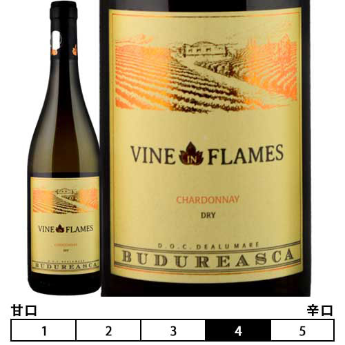 ヴァイン イン フレイム シャルドネ 2021 ヴィル ブドゥレアスカ 白 750ml Viile Budureasca Vine in Flames Chardonnay ルーマニア ムンテア 白ワイン